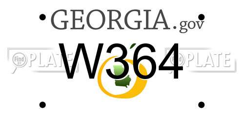 W364 Georgia License Plate
