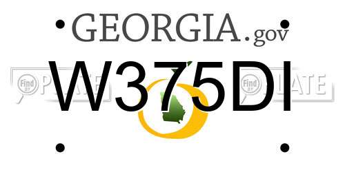 W375DI Georgia License Plate
