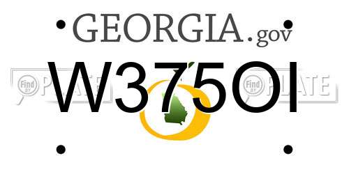 W375OI Georgia License Plate