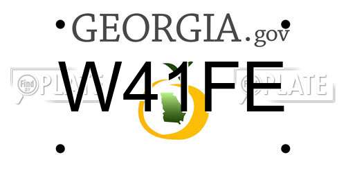 W41FE Georgia License Plate