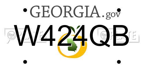 W424QB Georgia License Plate