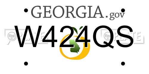 W424QS Georgia License Plate