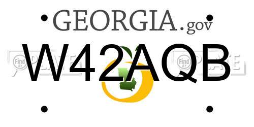 W42AQB Georgia License Plate