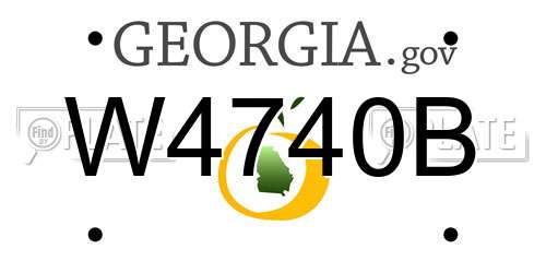 W4740B Georgia License Plate