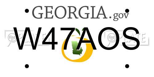 W47AOS Georgia License Plate