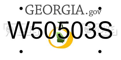 W50503S Georgia License Plate