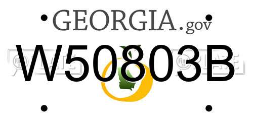 W50803B Georgia License Plate