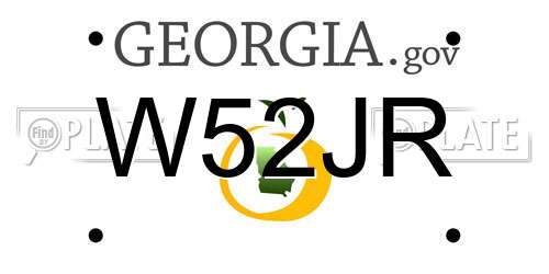 W52JR Georgia License Plate