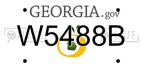 W5488B Georgia License Plate