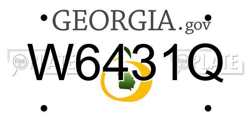 W6431Q Georgia License Plate
