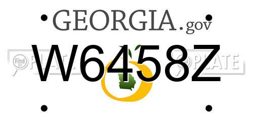 W6458Z Georgia License Plate