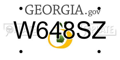 W648SZ Georgia License Plate