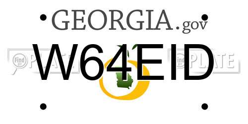 W64EID Georgia License Plate