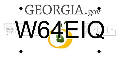 W64EIQ Georgia License Plate
