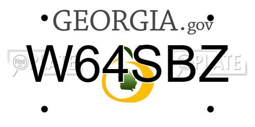 W64SBZ Georgia License Plate