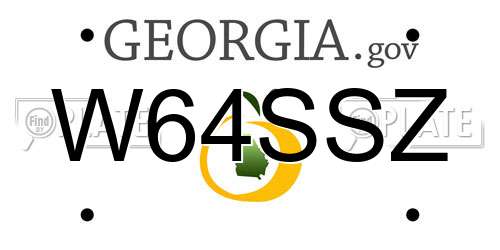 W64SSZ Georgia License Plate