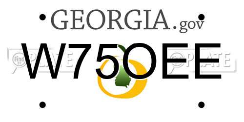 W75OEE Georgia License Plate
