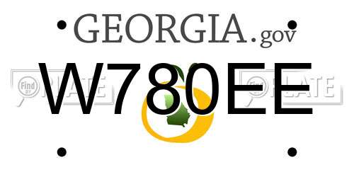 W780EE Georgia License Plate