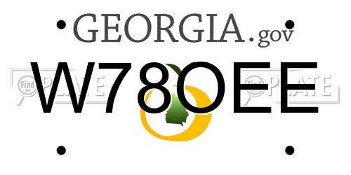 W78OEE Georgia License Plate