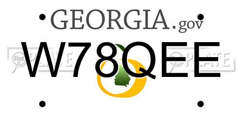 W78QEE Georgia License Plate