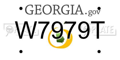 W7979T Georgia License Plate