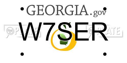 W7SER Georgia License Plate