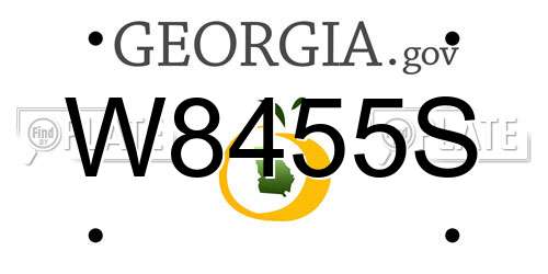 W8455S Georgia License Plate
