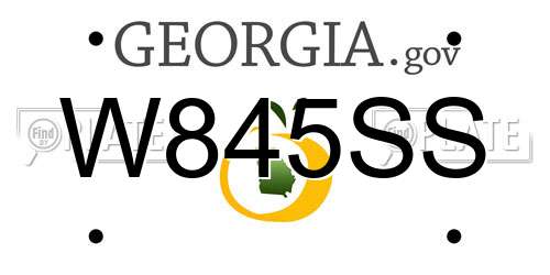 W845SS Georgia License Plate