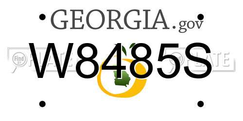 W8485S Georgia License Plate