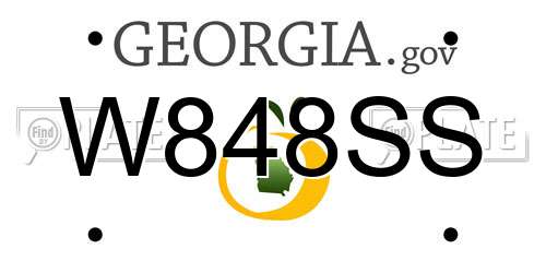 W848SS Georgia License Plate