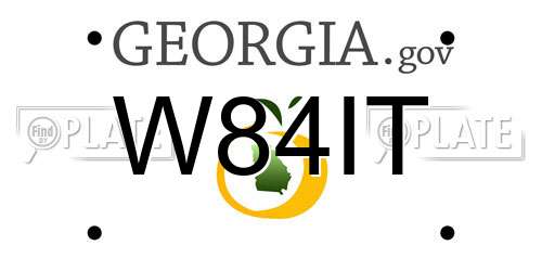 W84IT Georgia License Plate