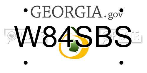 W84SBS Georgia License Plate