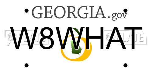 W8WHAT Georgia License Plate
