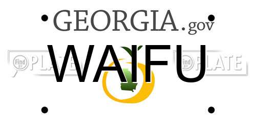 WAIFU Georgia License Plate