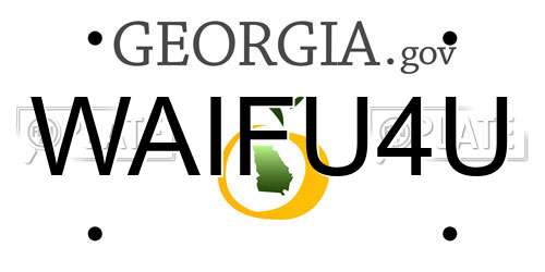 WAIFU4U Georgia License Plate