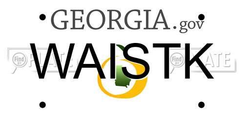 WAISTK Georgia License Plate