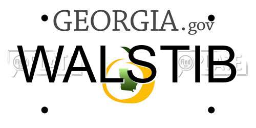WALSTIB Georgia License Plate