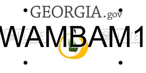 WAMBAM1 Georgia License Plate