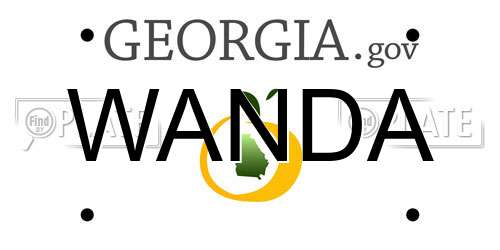 WANDA Georgia License Plate