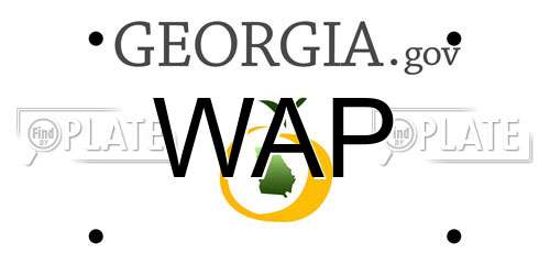 WAP Georgia License Plate
