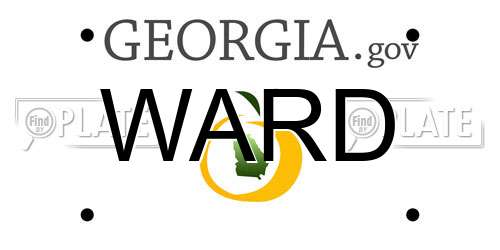 WARD Georgia License Plate