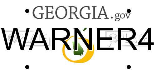 WARNER4 Georgia License Plate