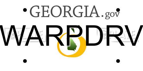WARPDRV Georgia License Plate