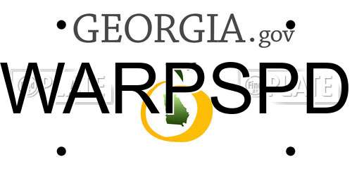 WARPSPD Georgia License Plate