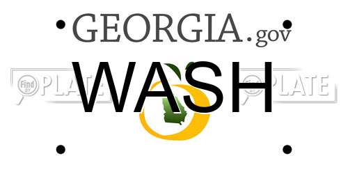 WASH Georgia License Plate