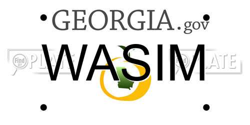 WASIM Georgia License Plate