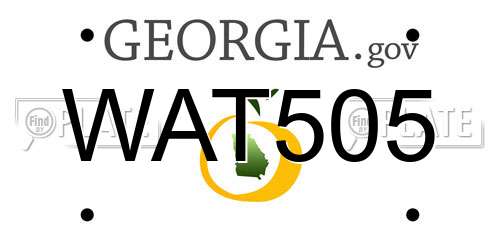 WAT505 Georgia License Plate
