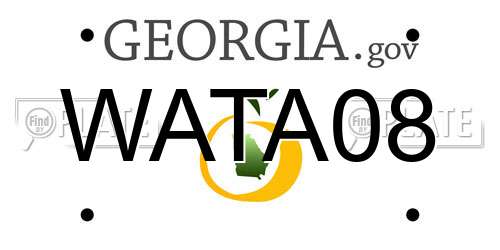 WATA08 Georgia License Plate