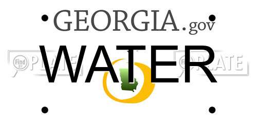 WATER Georgia License Plate