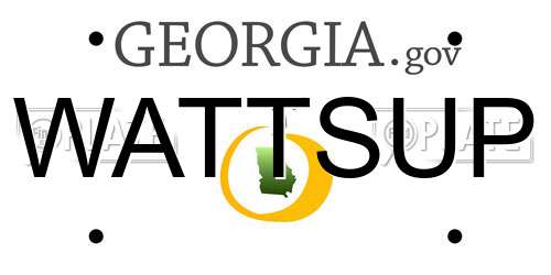 WATTSUP Georgia License Plate
